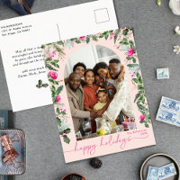 Luminoso arco de vegetación rosa Feliz foto de vac