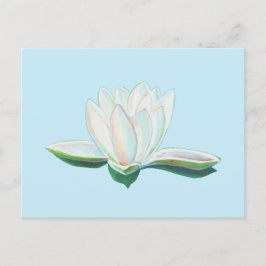 Postal Luminoso de flor blanco Lotus
