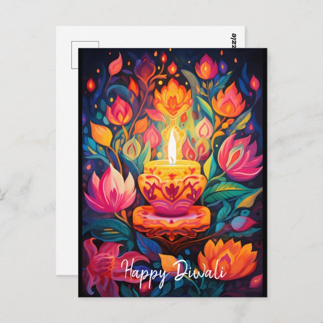 Postal Luminoso Diwali Splendor (Anverso / Reverso)
