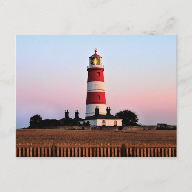 Postal Luminoso faro de Happisburgh (Anverso)