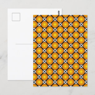Postal Luminosos puntos dorados Patrón de Entramado Blanc