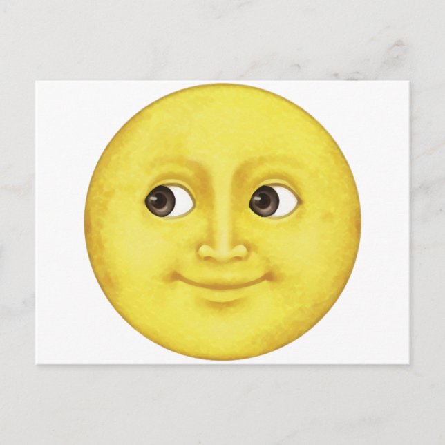 Postal Luna Amarilla - Emoji (Anverso)