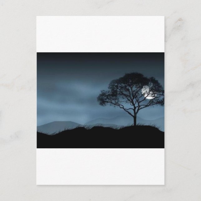 POSTAL LUNA AZUL (Anverso)