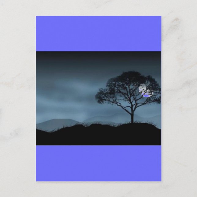 POSTAL LUNA AZUL (Anverso)