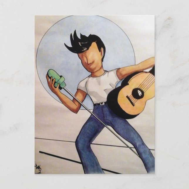 Postal Luna Azul (Anverso)