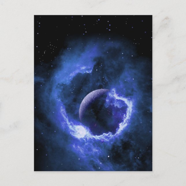 Postal Luna Azul (Anverso)