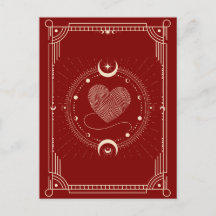 Luna boho de tarot de romance rojo