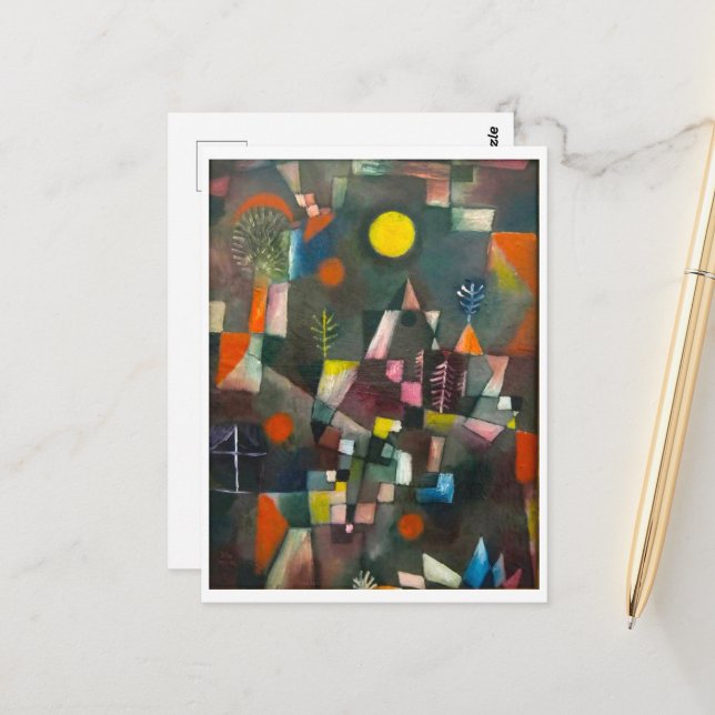 Postal Luna completa de Paul Klee (Anverso/Reverso In Situ)