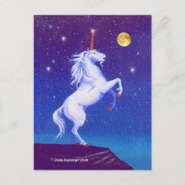 Postal Luna completa de Unicornio mítico