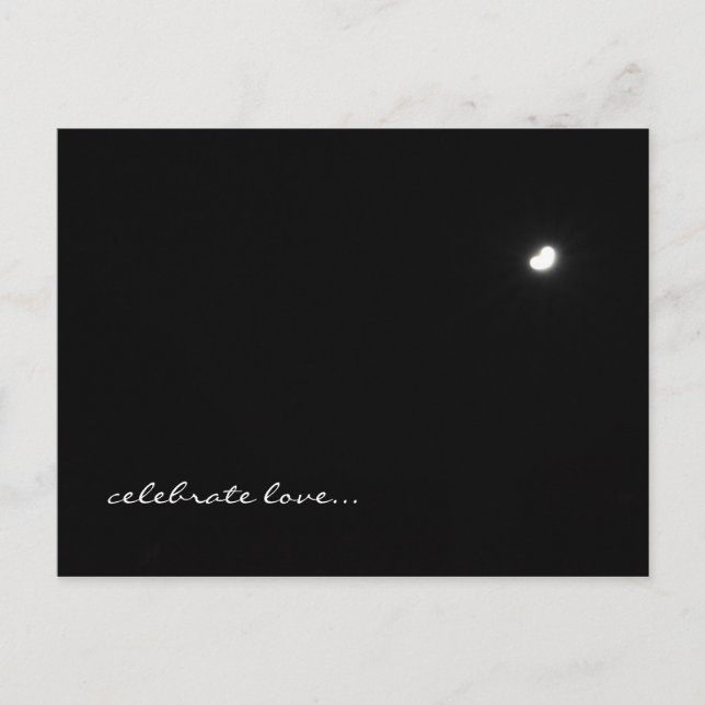 Postal Luna con forma de corazón (Anverso)