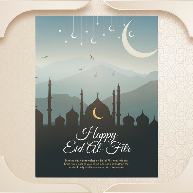 Postal Luna creciente y la mezquita Eid al-Fitr (Subido por el creador)