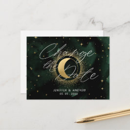 Postal Luna Crescent Celeste Cambiar La Fecha Postcard