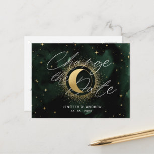 Postal Luna Crescent Celeste Cambiar La Fecha Postcard
