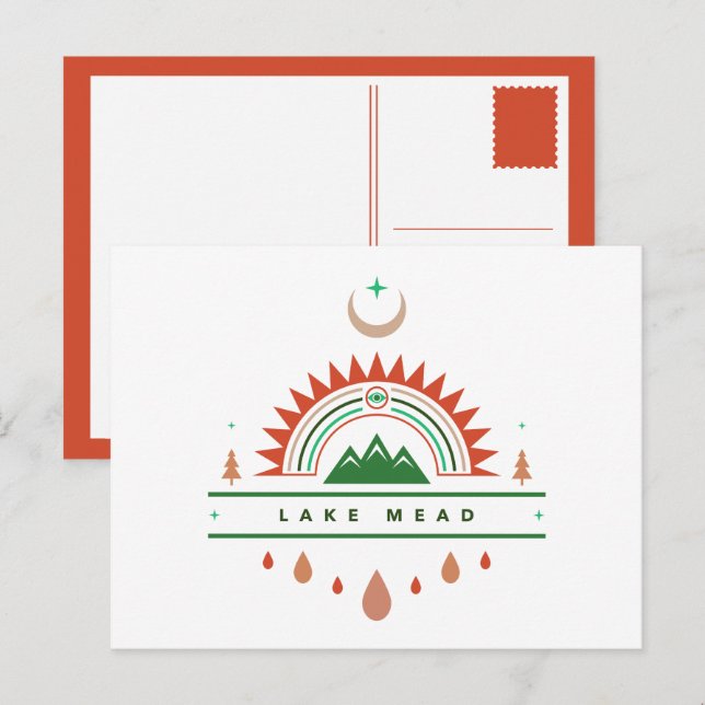 Postal luna de arco iris lacustre arizona (Anverso / Reverso)