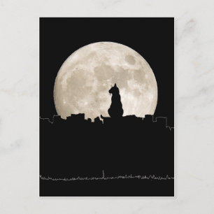 Postal Luna de Gato Callejero
