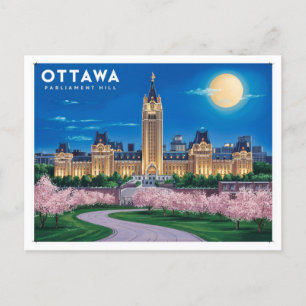 Postal Luna de la colina del parlamento de Ottawa