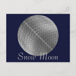 Postal Luna de Nieve Plateada