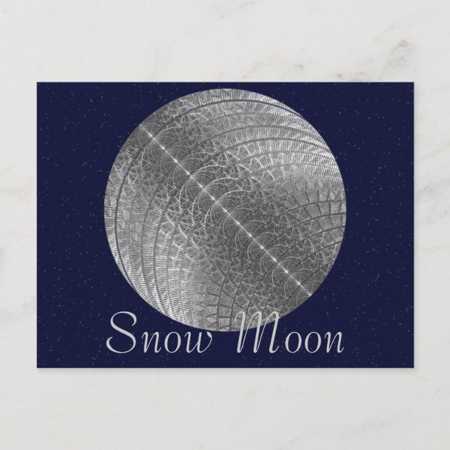Postal Luna de Nieve Plateada (Anverso)