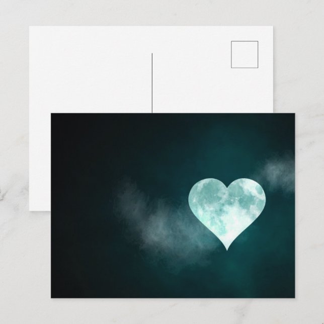 Postal Luna de pleno corazón (Anverso / Reverso)