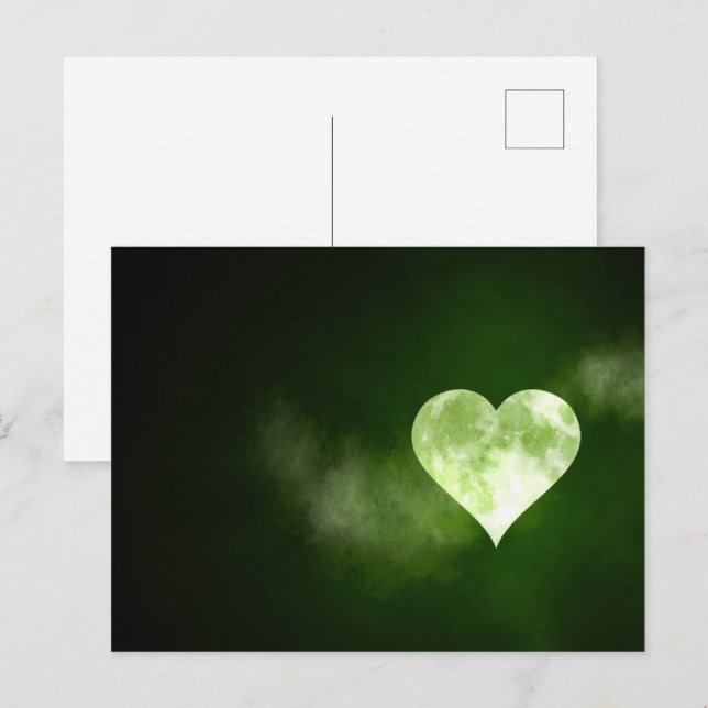 Postal Luna de pleno corazón (Anverso / Reverso)