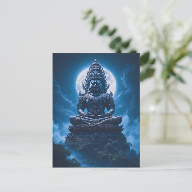 Postal Luna del Guardián Silencioso (Anverso de pie)