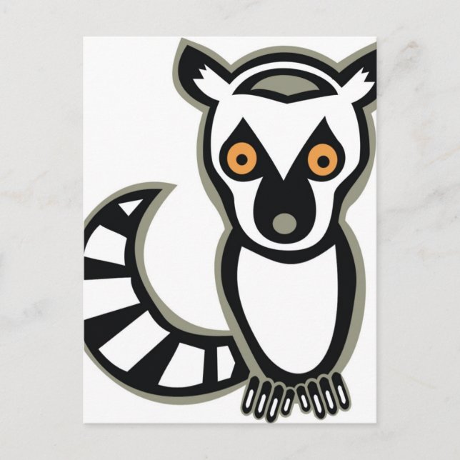 Postal LUNA el LEMUR (Anverso)