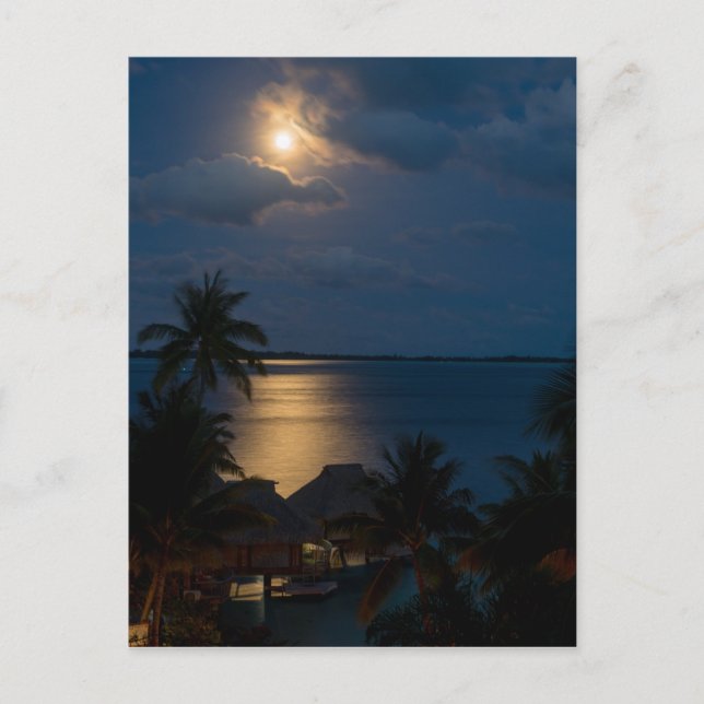 Postal Luna en bora (Anverso)