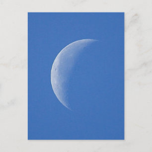 Postal Luna En El Cielo Azul