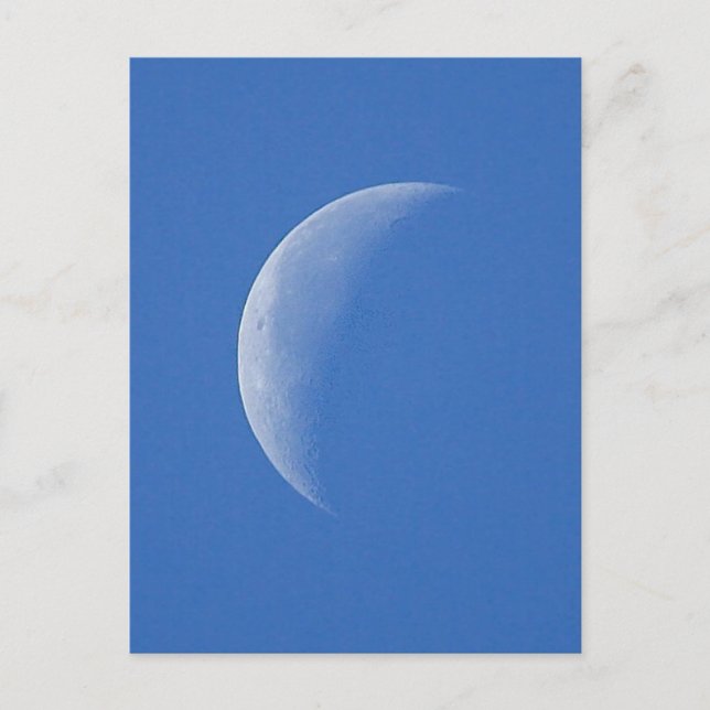 Postal Luna En El Cielo Azul (Anverso)