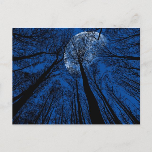 Postal Luna en el cielo nocturno (Anverso)