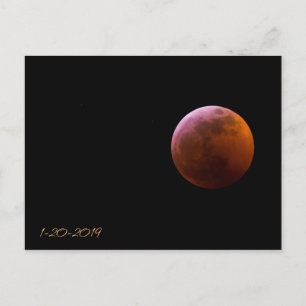 Postal Luna estupenda del lobo de la sangre - eclipse