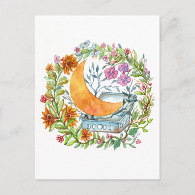 Postal Luna fuera de la caja (Anverso)