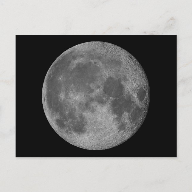 Postal Luna hermosa en 3D (Anverso)