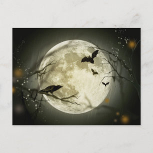 Postal Luna llena de Halloween