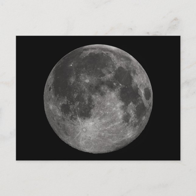 Postal Luna llena de la Tierra (Anverso)