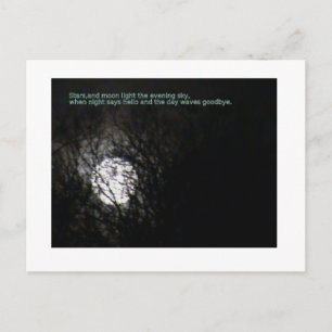 Postal Luna llena y poema