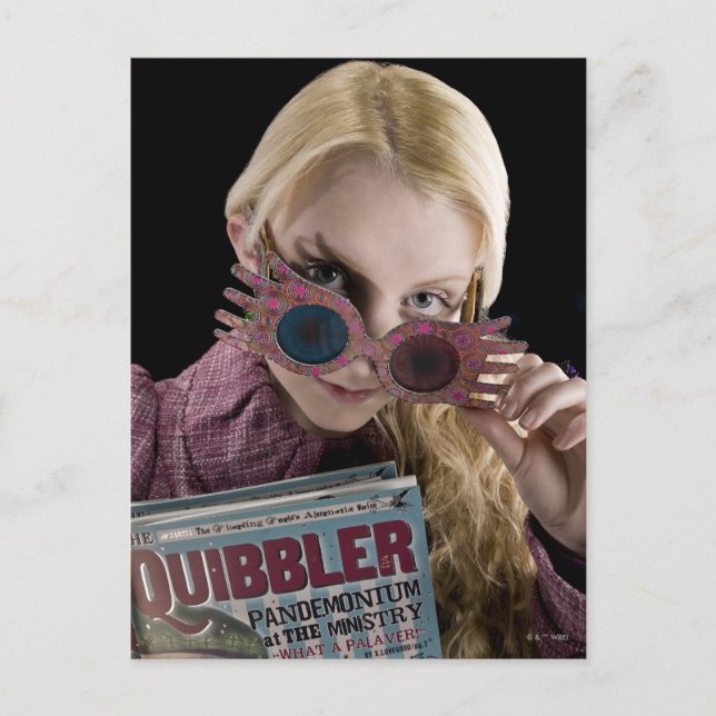 Postal Luna Lovegood Peeks Sobre Glass (Anverso)