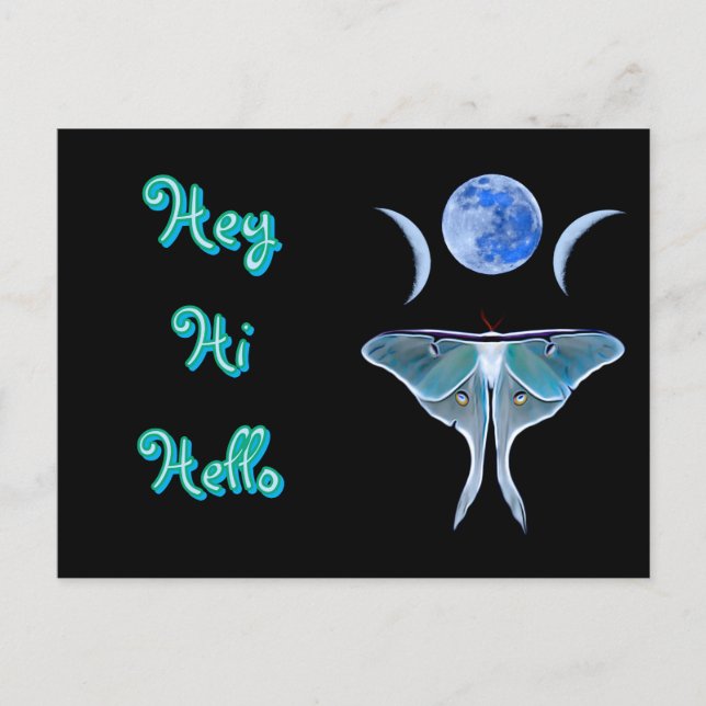 Postal Luna Luna Triple Luna Hey Hola Hola Hola (Anverso)