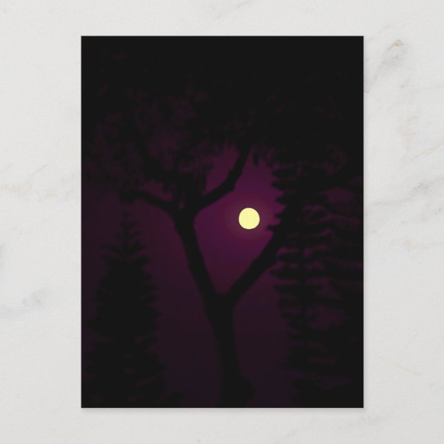 Postal Luna morada (Anverso)