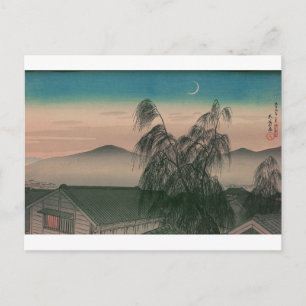Postal Luna nocturna de Ukiyoe [Goyo]