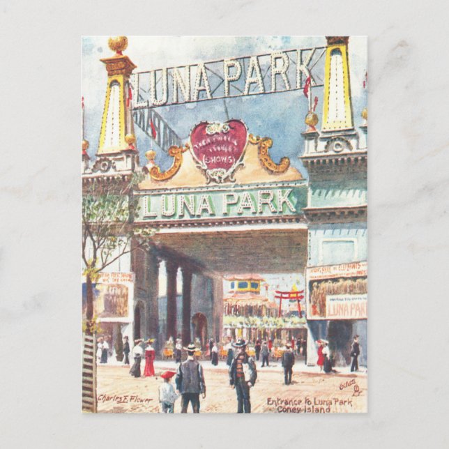 Postal Luna Park New York (Anverso)