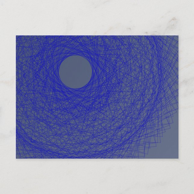 Postal luna por favor olvide caer al océano azul (Anverso)