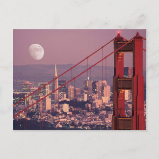 Postal Luna por la puerta