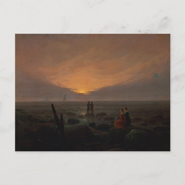 Postal Luna que sube sobre el mar, 1821 (Anverso)