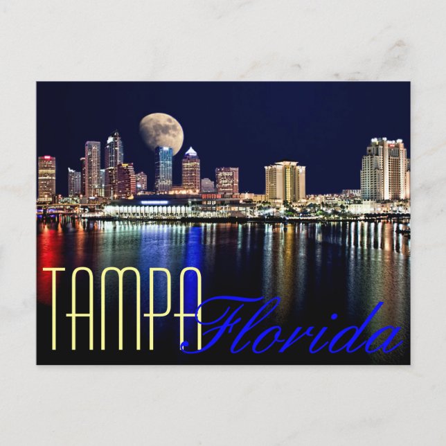POSTAL ¡LUNA SOBRE LA BAHÍA DE TAMPA! (Anverso)