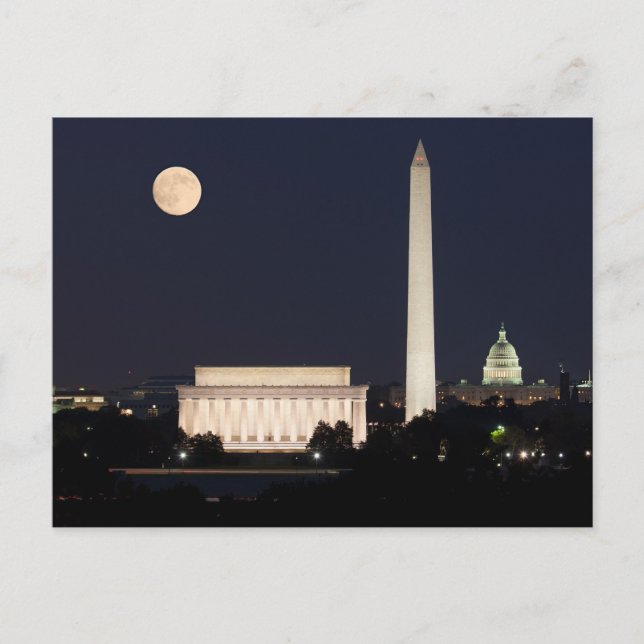 Postal Luna sobre Washington DC (Anverso)