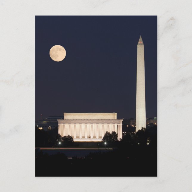 Postal Luna sobre Washington DC (Anverso)