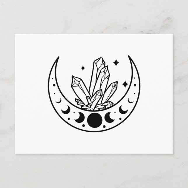Postal Luna Y Cristal (Anverso)