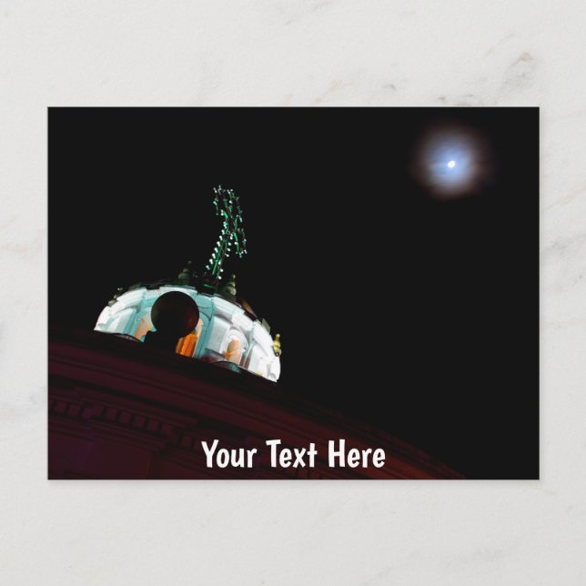 Postal Luna y cruz personalizables, Quito, Ecuador (Anverso)