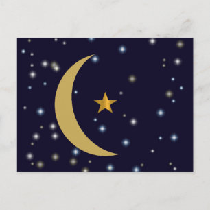Postal Luna y estrella de Ramadan Kareem